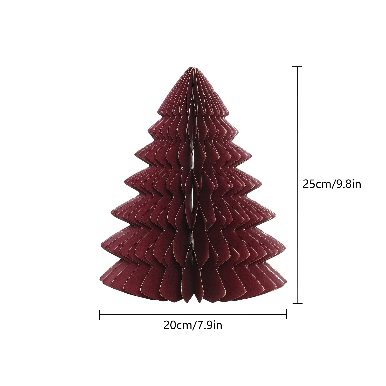 New Claret-Red Design Honeycomb paper Tree ornaments-04.jpg